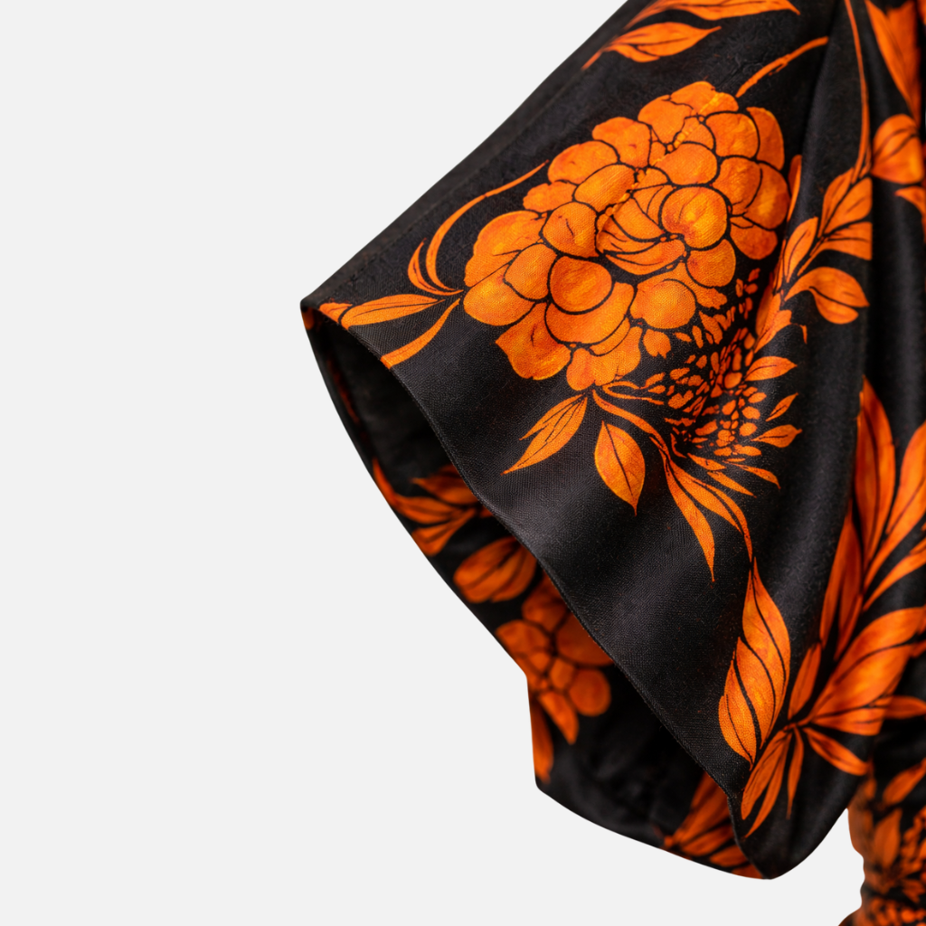 Florales One-Shoulder-Maxikleid mit Seitenschlitz für Damen