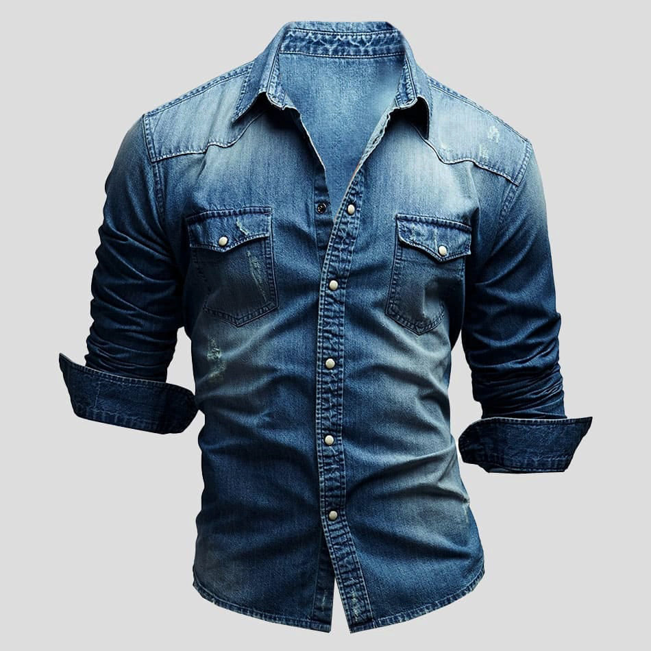 Denim blouse for women with a modern cut and stylish everyday look