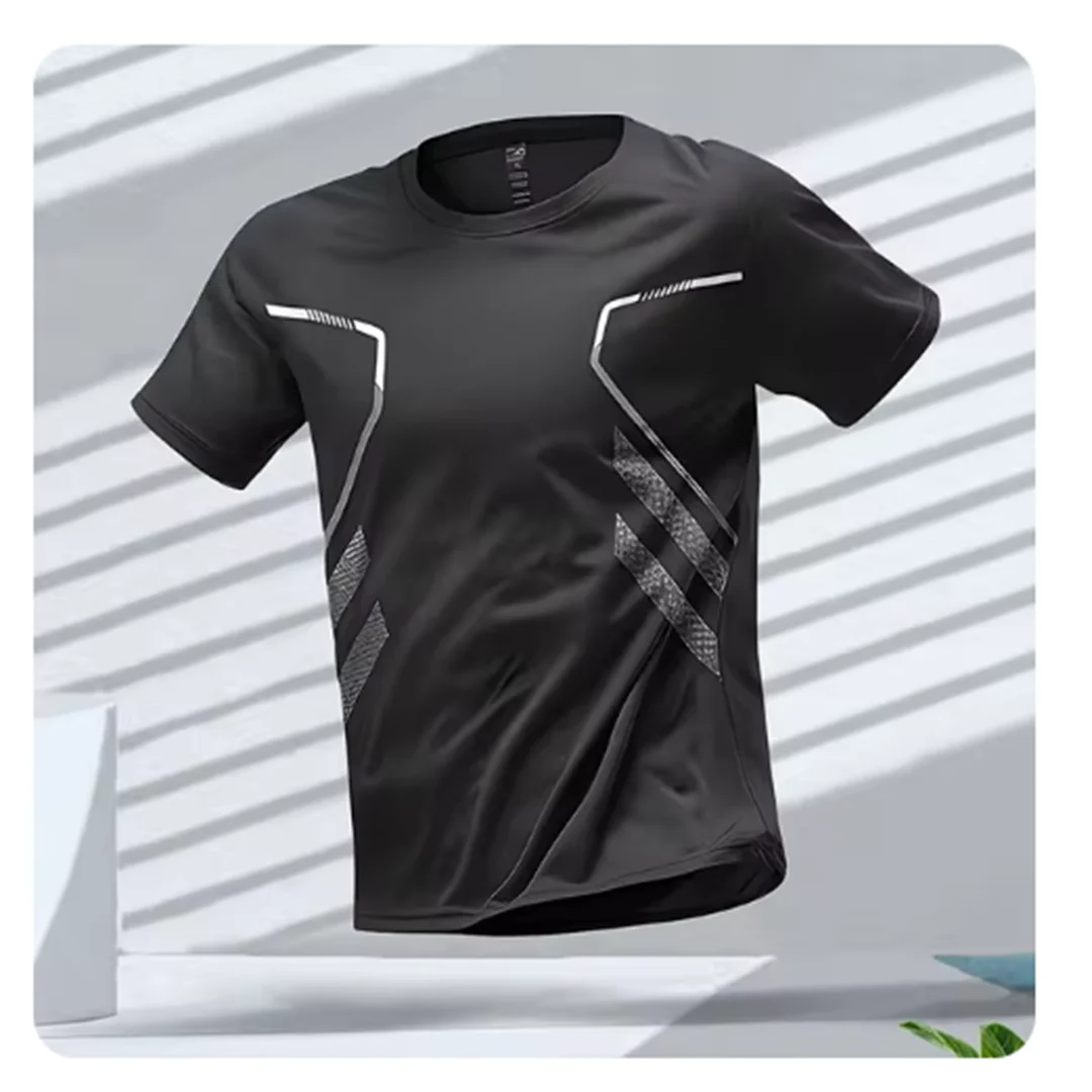 NOUVEAU RICHE Atmungsaktives Herren Sport T-Shirt für Fitness, Laufen und Training – Ideal für Aktive Männer Schwarz