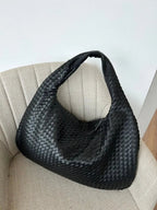 Geflochtene Leder-Hobo-Bag mit Reißverschluss Zorenza