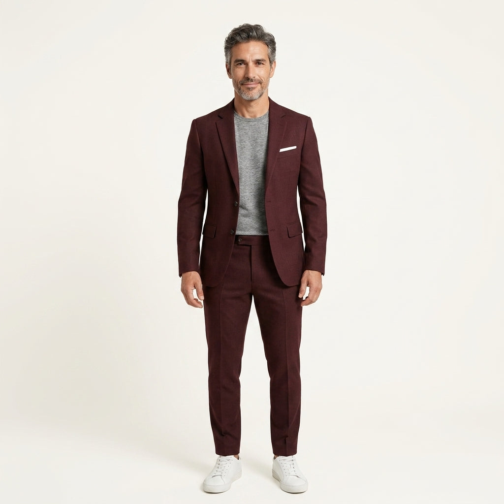 Men's 3-Piece Suit | Classic Business Suit with Vest & Blazer | Formal Regular Fit Suit for Office & Events