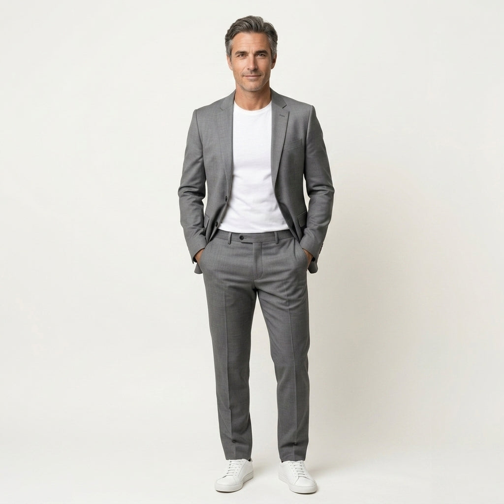 Men's 3-Piece Suit | Classic Business Suit with Vest & Blazer | Formal Regular Fit Suit for Office & Events