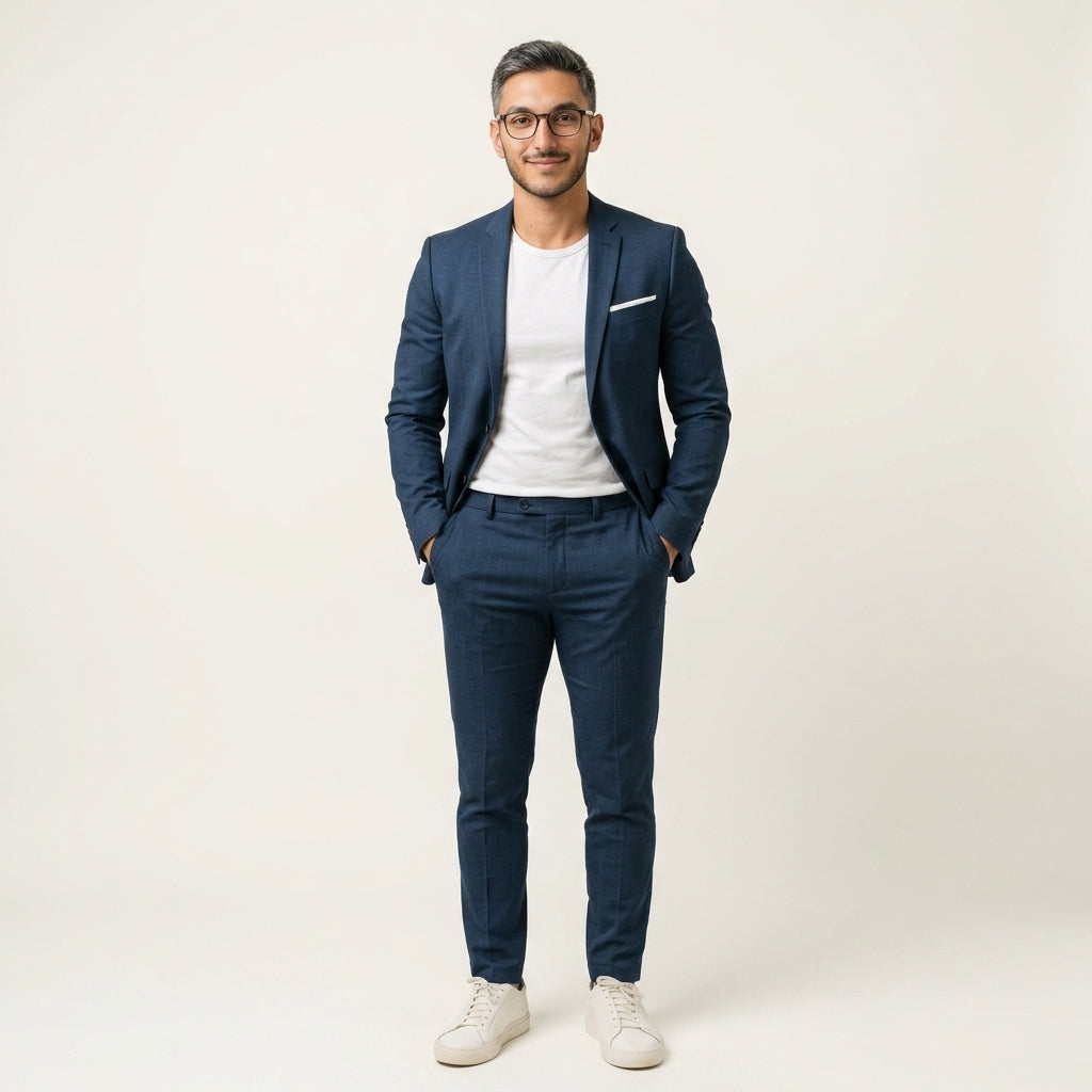 Men's 3-Piece Suit | Classic Business Suit with Vest & Blazer | Formal Regular Fit Suit for Office & Events