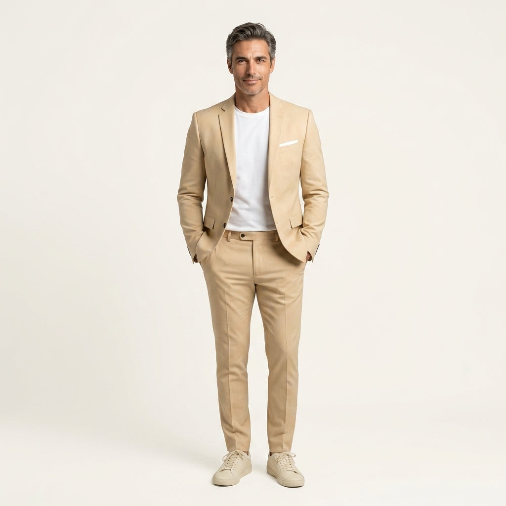 Men's 3-Piece Suit | Classic Business Suit with Vest & Blazer | Formal Regular Fit Suit for Office & Events