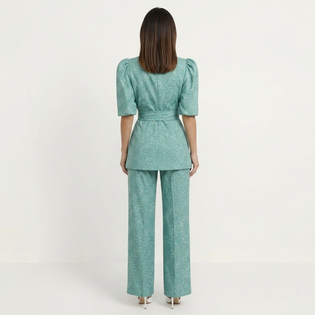 Women's Two-Piece Set | Elegant Business Outfit for Office and Leisure | Structured Co-ord Set with Regular Fit