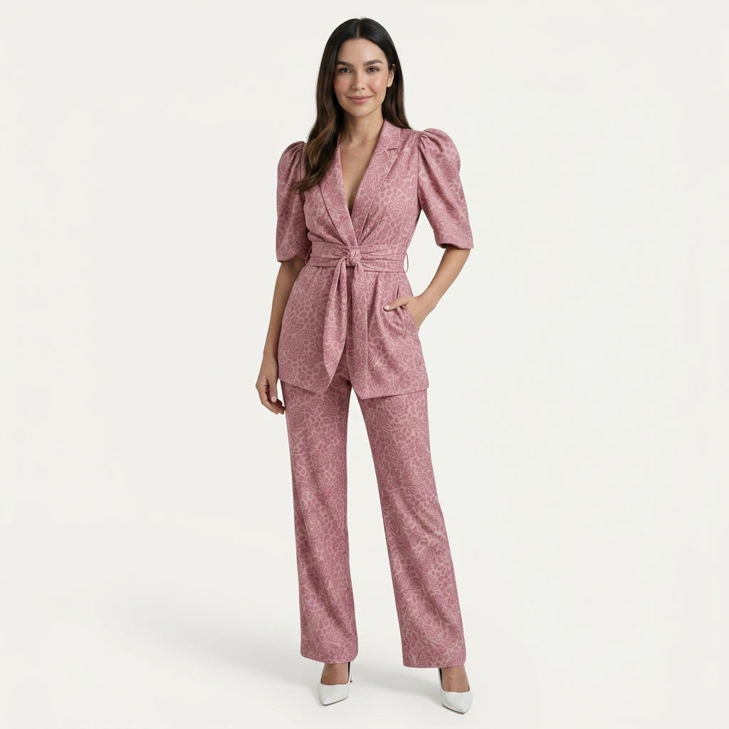 Women's Two-Piece Set | Elegant Business Outfit for Office and Leisure | Structured Co-ord Set with Regular Fit