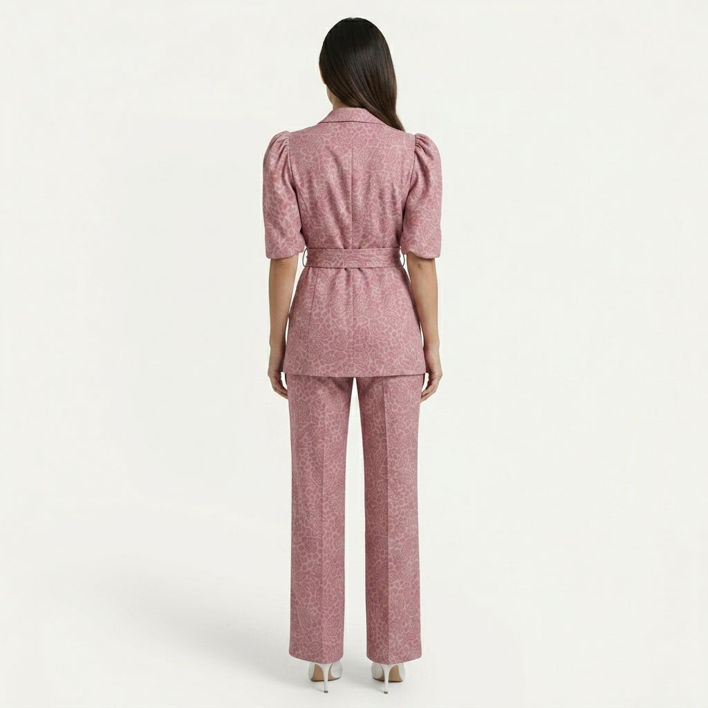Women's Two-Piece Set | Elegant Business Outfit for Office and Leisure | Structured Co-ord Set with Regular Fit