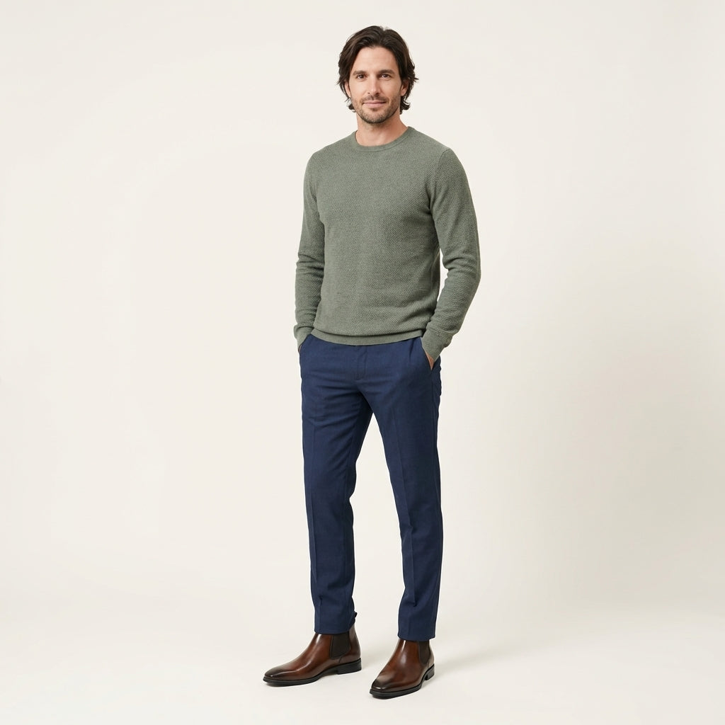 Chelsea Boots für Herren aus weichem Leder | Klassische Lederstiefeletten mit Ledersohle und elastischen Einsätzen für Büro und