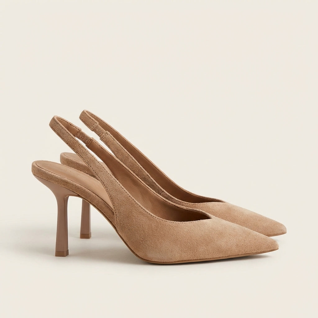 Orthopädische Pumps für Damen - Bequeme Slingback-Absatzschuhe mit gepolsterter Sohle für Alltag und besondere Anlässe