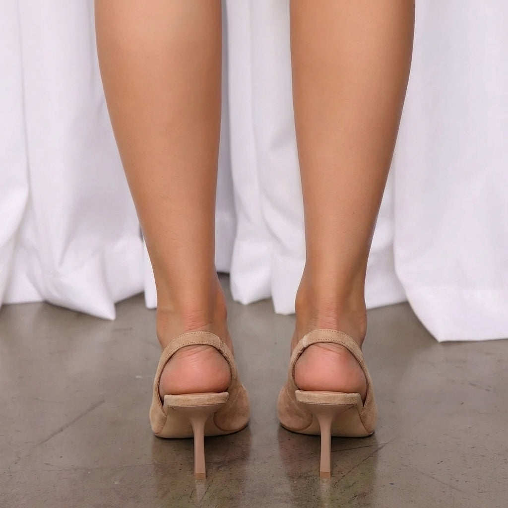 Orthopädische Pumps für Damen - Bequeme Slingback-Absatzschuhe mit gepolsterter Sohle für Alltag und besondere Anlässe