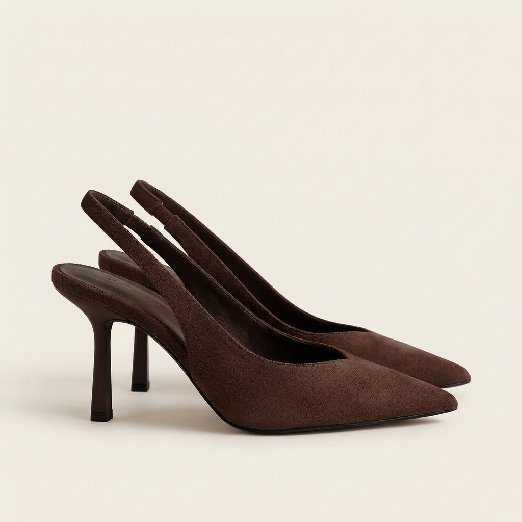 Orthopädische Pumps für Damen - Bequeme Slingback-Absatzschuhe mit gepolsterter Sohle für Alltag und besondere Anlässe