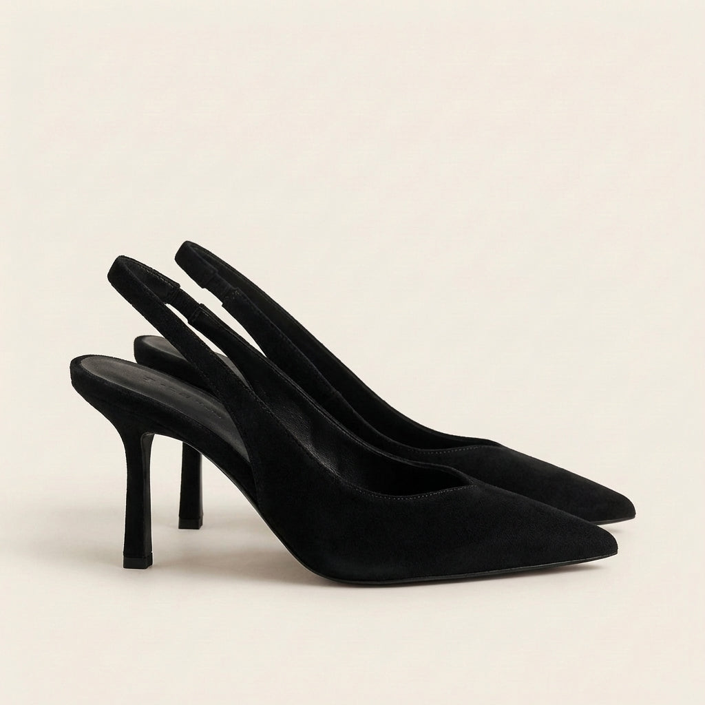Orthopädische Pumps für Damen - Bequeme Slingback-Absatzschuhe mit gepolsterter Sohle für Alltag und besondere Anlässe