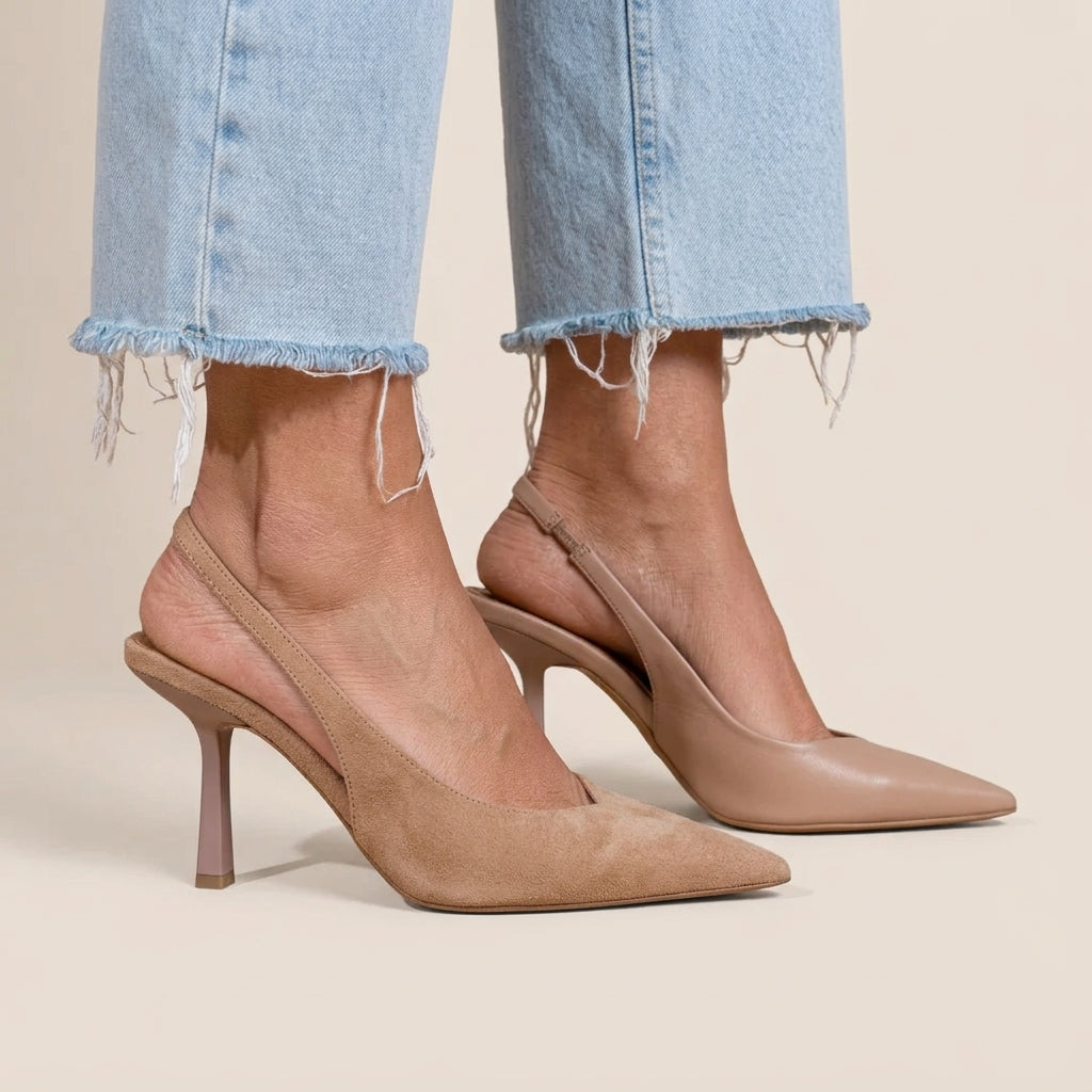 Orthopädische Schuhe Damen | Bequeme Halbschuhe mit kleinem Absatz & gepolsterter Innensohle für Büro und den Alltag