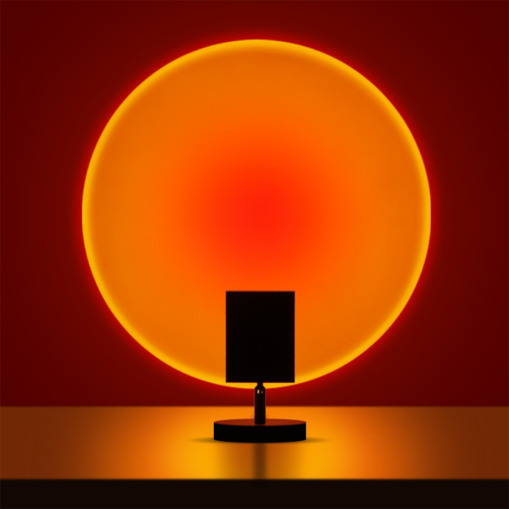 GlowBright | Retro Sunset LED Table Lamp – USB Powered, Compact Design 0
