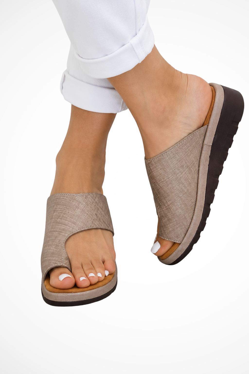Orthopedic Women's Wedge Sandals with Toe Loop – Comfortable Wedge Heel Sandals for Stable Support in Everyday Life