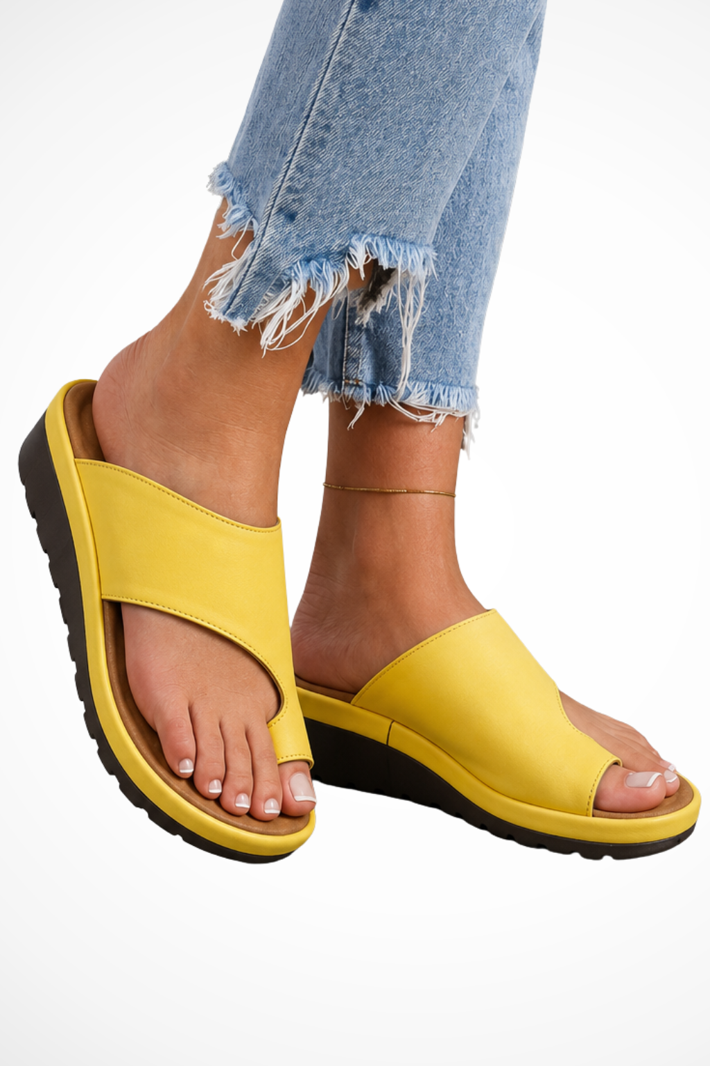 Orthopedic Women's Wedge Sandals with Toe Loop – Comfortable Wedge Heel Sandals for Stable Support in Everyday Life