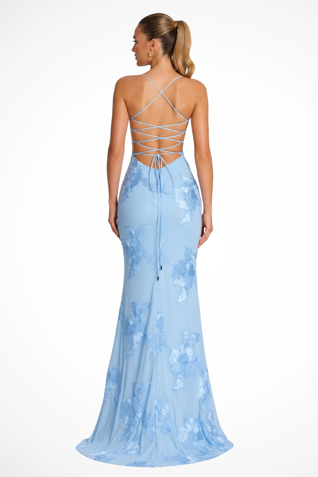 Women's Maxi Dress with Floral Embroidery & Corset Top | Formal Dress for Wedding Guests | Elegant Long Evening Gown
