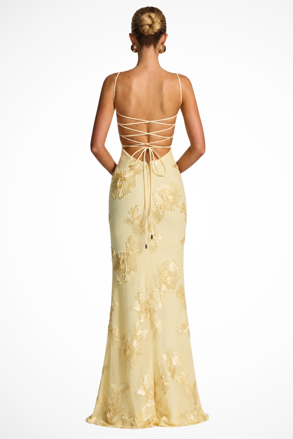Women's Maxi Dress with Floral Embroidery & Corset Top | Formal Dress for Wedding Guests | Elegant Long Evening Gown