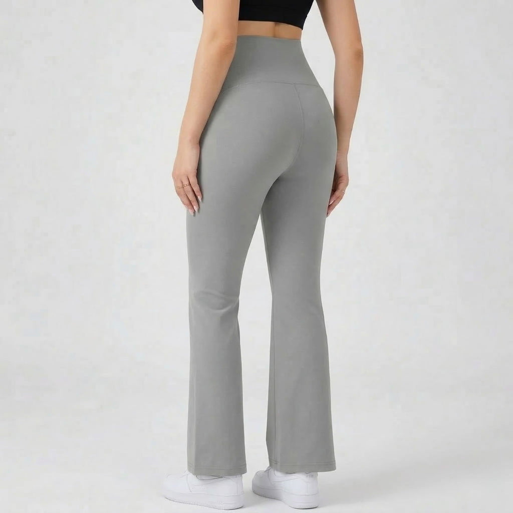 Seamless maternity pants with belly support | Comfortable pregnancy pants with flared leg for everyday wear and postpartum