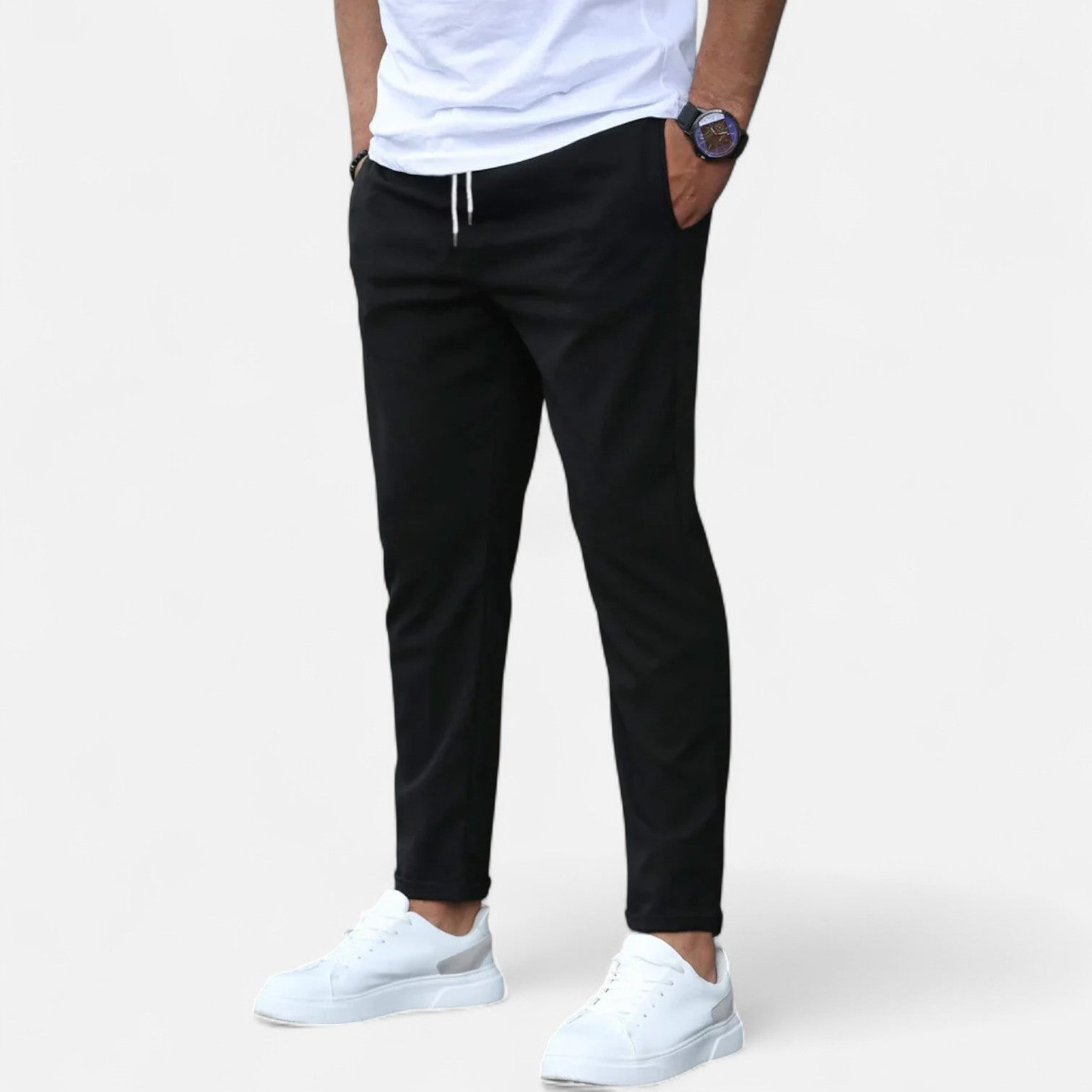 Elastic Men's Pants – Dynamic Comfort & Refined Style
