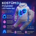 DJ Kostüm Set mit LED-Helm