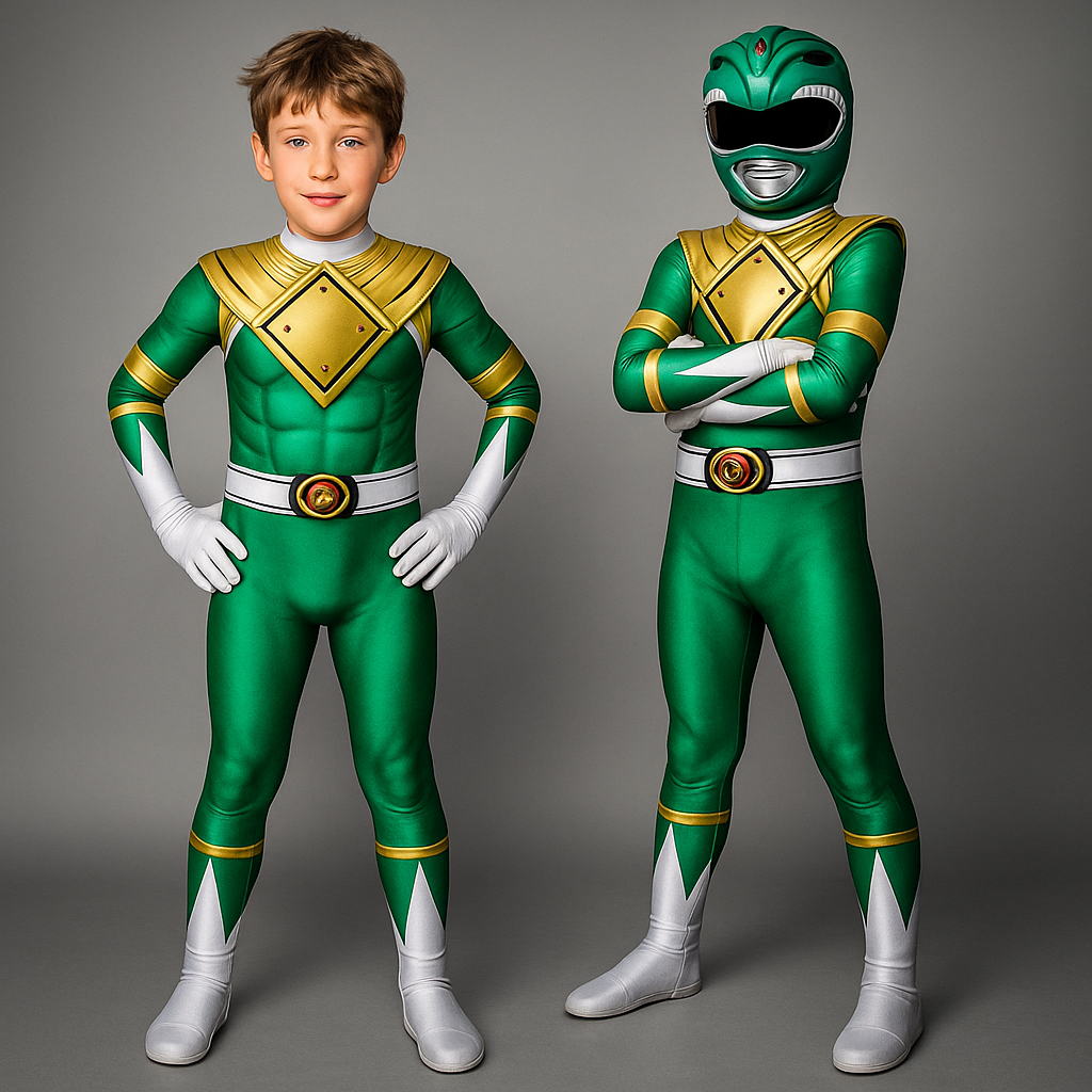 Superhero Kids Costume Stretch Polyester Cosplay Jumpsuit with Mask