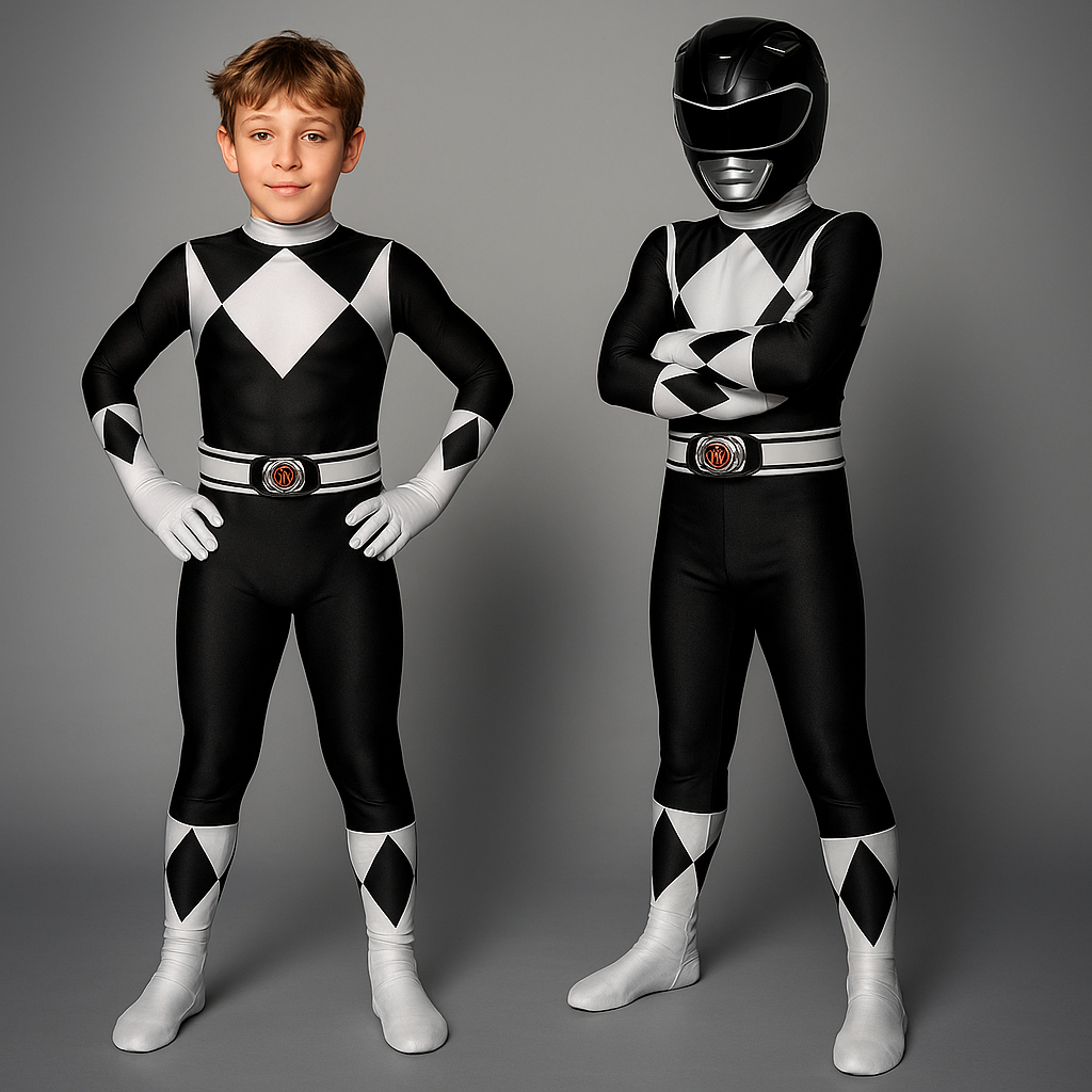 Superhero Kids Costume Stretch Polyester Cosplay Jumpsuit with Mask