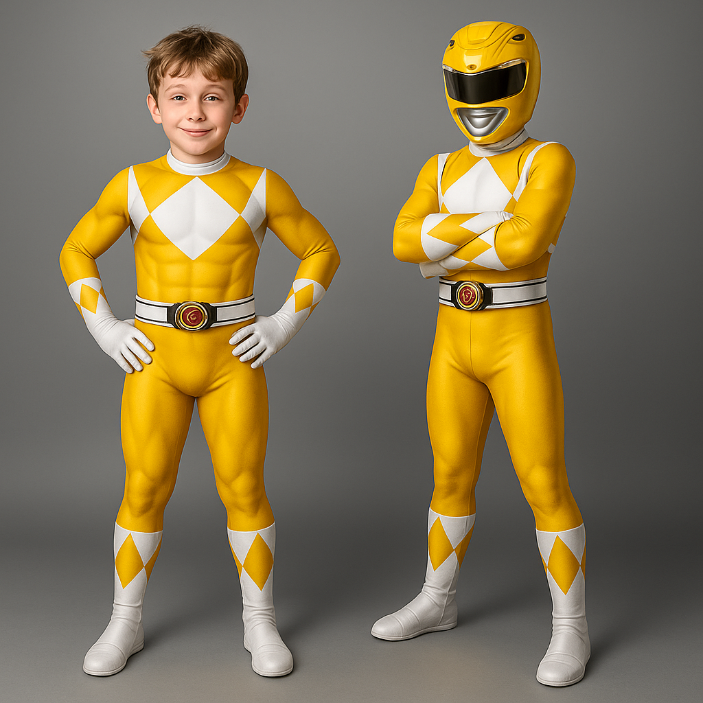 Superhero Kids Costume Stretch Polyester Cosplay Jumpsuit with Mask
