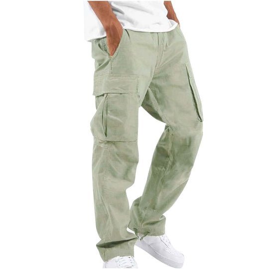 NOUVEAU RICHE Herren Cargohose Baumwolle Mit Seitentaschen Hellgrün