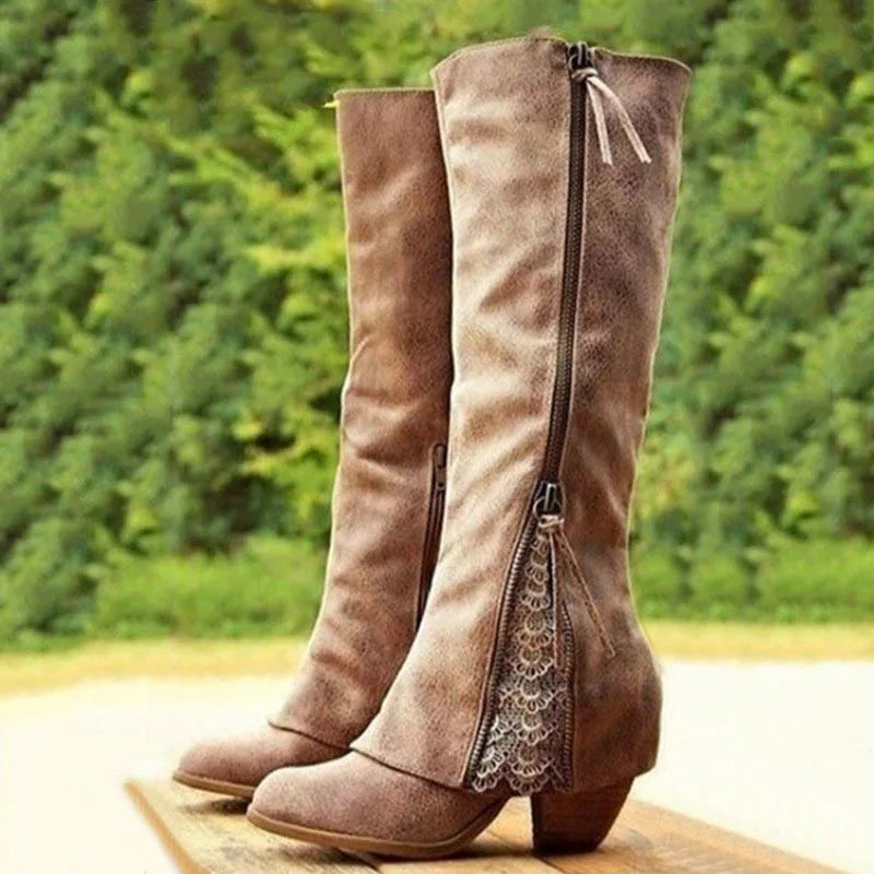 Damen kniehohe Stiefel mit elegantem Design für Alltag und Anlass