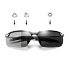 Polarized Self-Tinting Sunglasses with UV400 Protection - Photochromic Sports Glasses for Men & Women for Driving