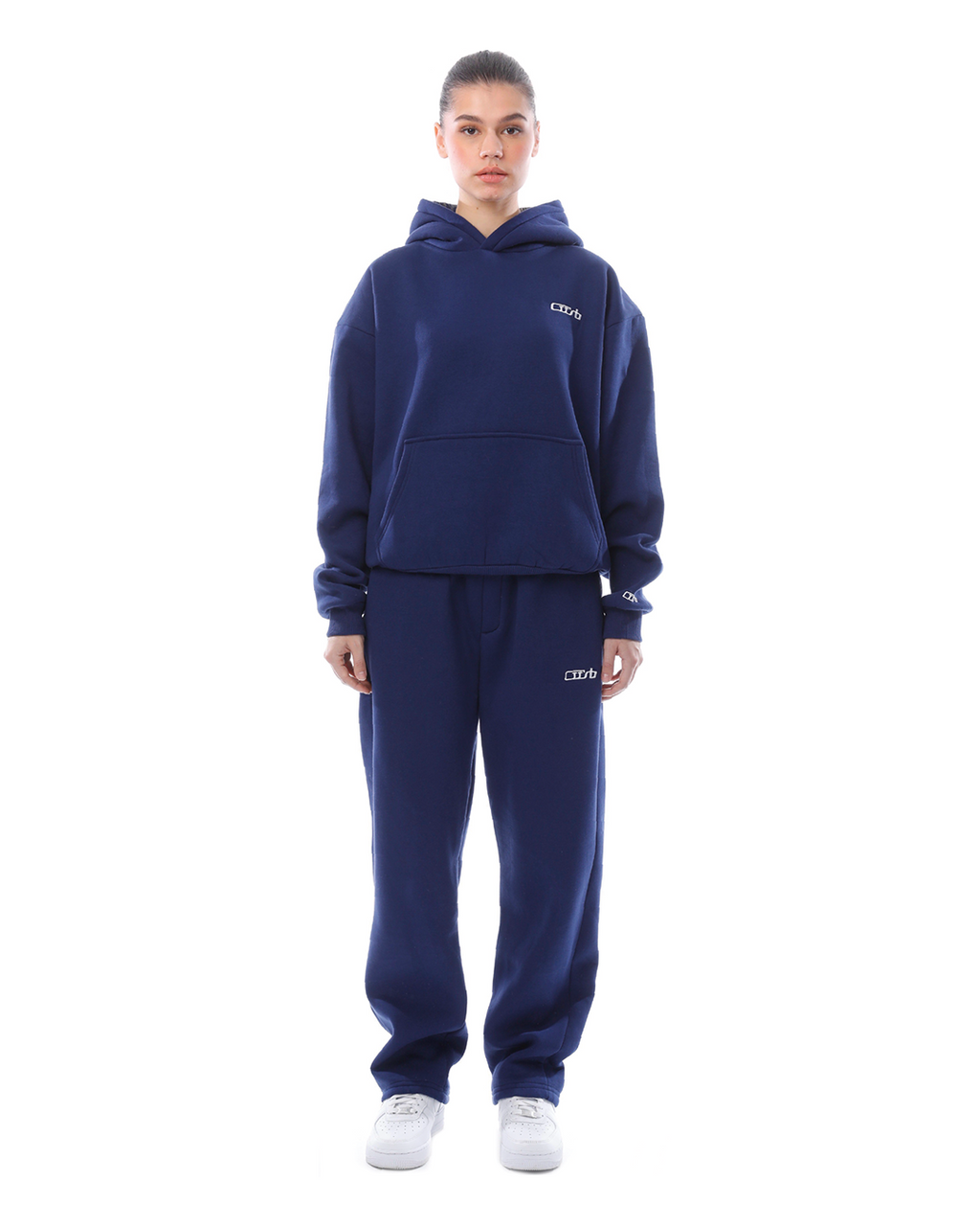NOUVEAU RICHE Hoodie Jogginghose Set Weichem, Atmungsaktivem Material Bequemer Sitz Blau