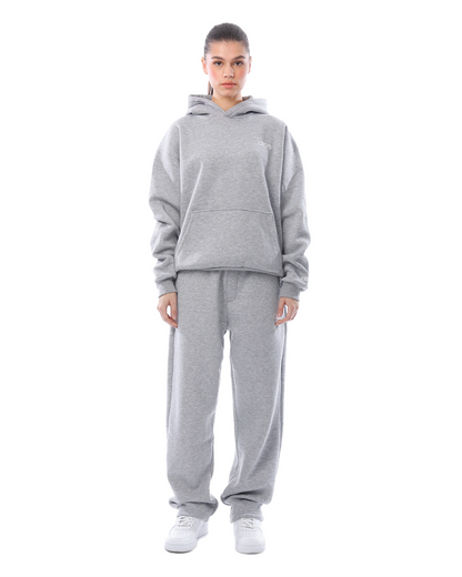 NOUVEAU RICHE Hoodie Jogginghose Set Weichem, Atmungsaktivem Material Bequemer Sitz Grau