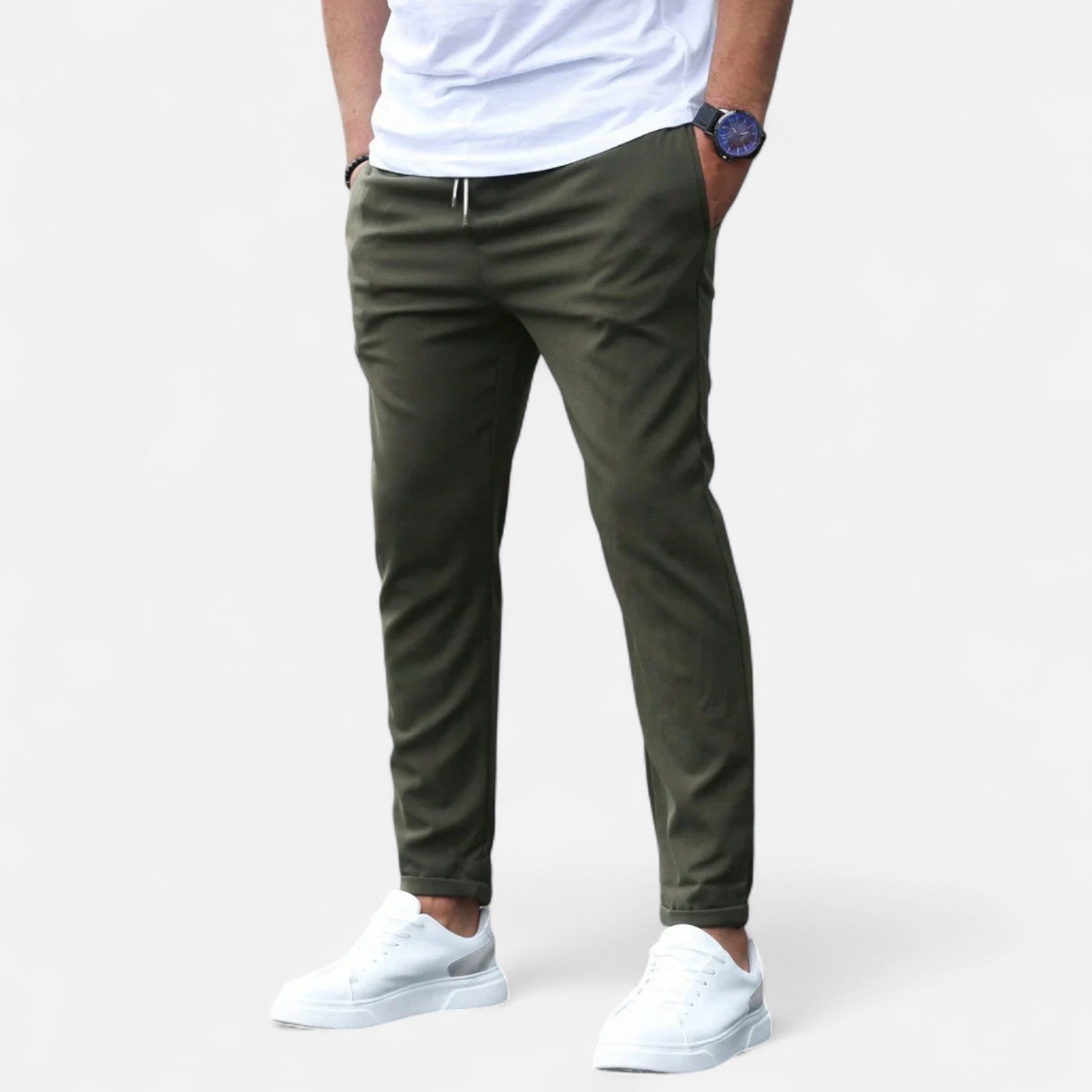 Elastic Men's Pants – Dynamic Comfort & Refined Style