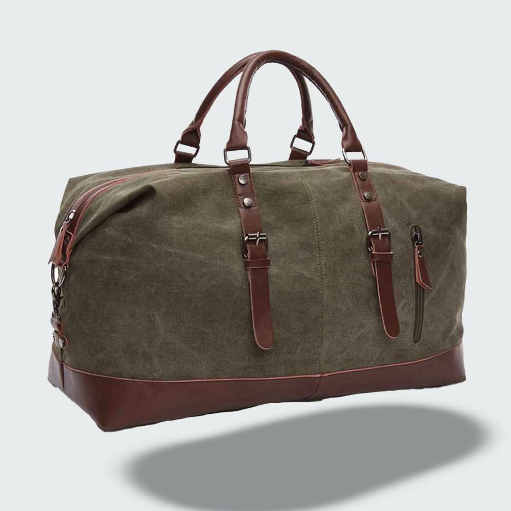 Icon | Leather Duffle Bag for Men - Durable Canvas Weekender Design 3