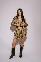 Safari dress for women with belt and relaxed fit