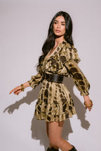 Safari dress for women with belt and relaxed fit
