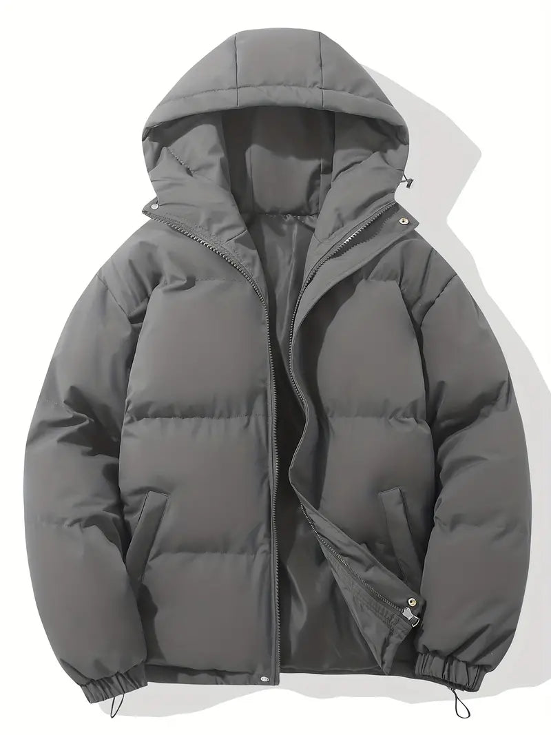 NOUVEAU RICHE Kapuzenjacke Damen Übergangsjacke Klassisch Warm Gefüttert Dunkelgrau