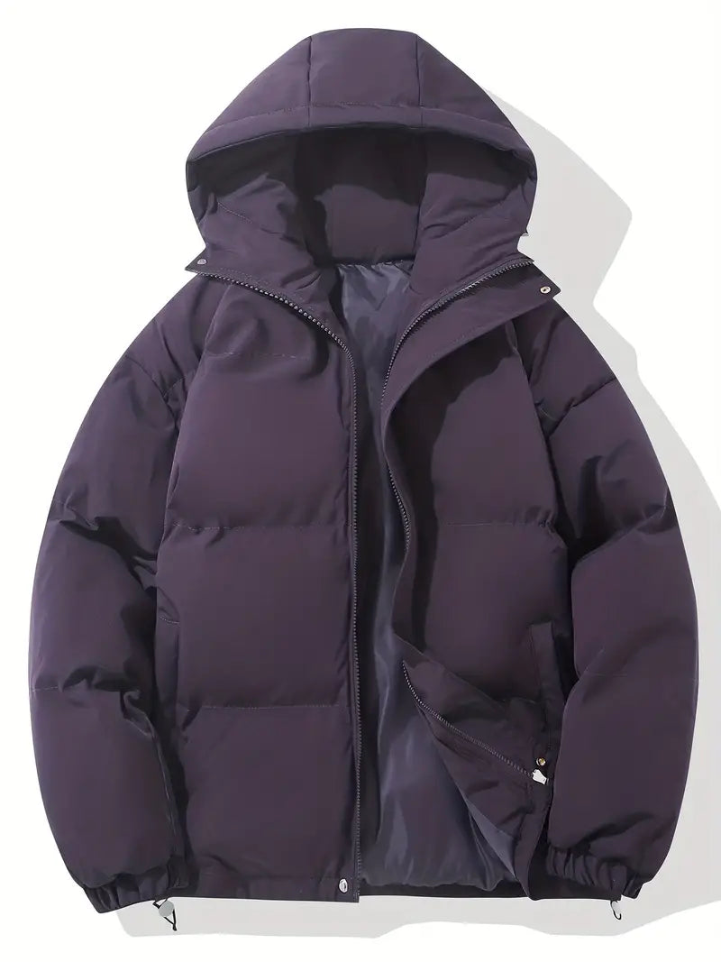 NOUVEAU RICHE Kapuzenjacke Damen Übergangsjacke Klassisch Warm Gefüttert Lila