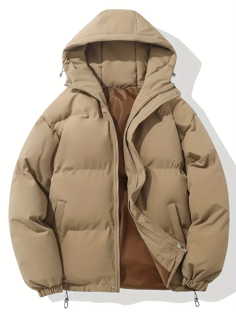 NOUVEAU RICHE Kapuzenjacke Damen Übergangsjacke Klassisch Warm Gefüttert Khaki