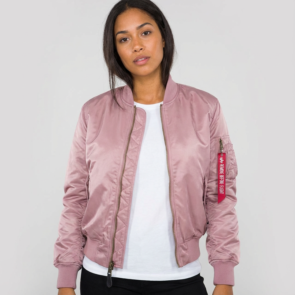 Klassische Bomberjacke für Damen in Satin-Optik mit Utility-Details – Sportlich elegante Übergangsjacke für Freizeit und Alltag