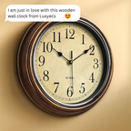 Klassische Wanduhr aus Holz mit leisem Uhrwerk