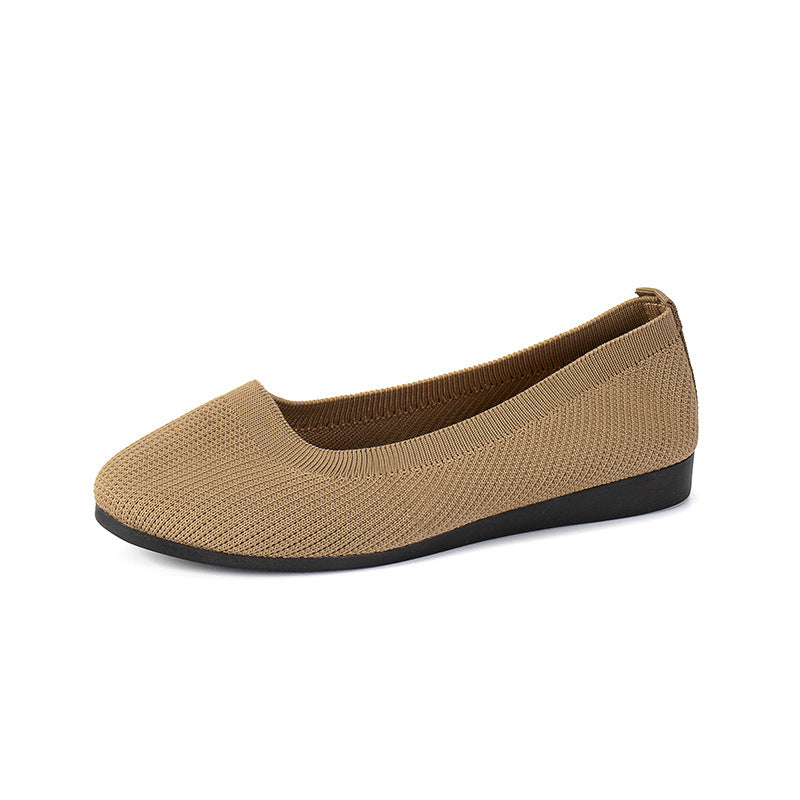 Bequeme orthopädische Ballerinas für Damen | Leichte Strick-Slipper mit gepolsterter Innensohle für maximalen Komfort