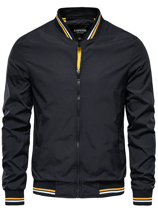 NOUVEAU RICHE Lässige Winddichte Herrenjacke Mit Stehkragen Und Reißverschluss Für Freizeit Und Outdoor Aktivitäten
