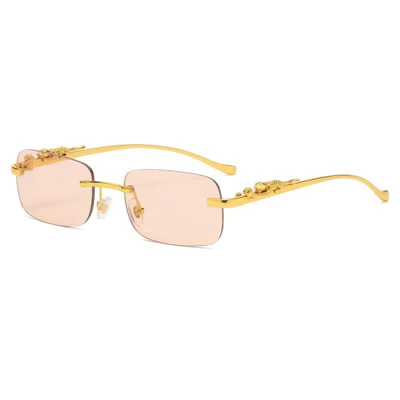 LeophaZe | Men's Rimless Sunglasses – Leopard Head Design, UV400 Protection 10