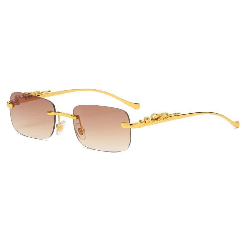 LeophaZe | Men's Rimless Sunglasses – Leopard Head Design, UV400 Protection 12