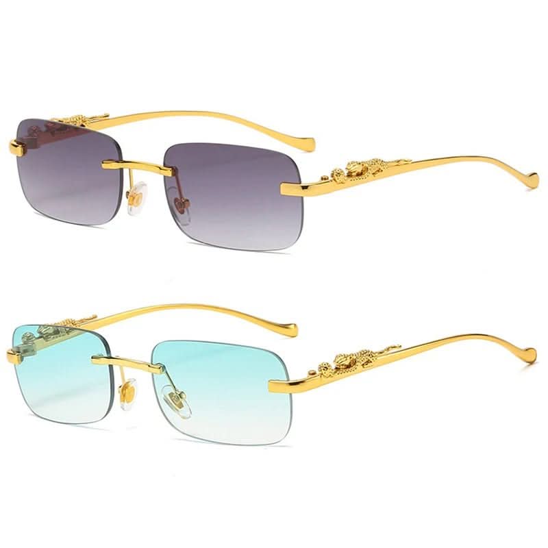 LeophaZe | Men's Rimless Sunglasses – Leopard Head Design, UV400 Protection 3