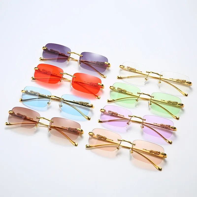LeophaZe | Men's Rimless Sunglasses – Leopard Head Design, UV400 Protection 6