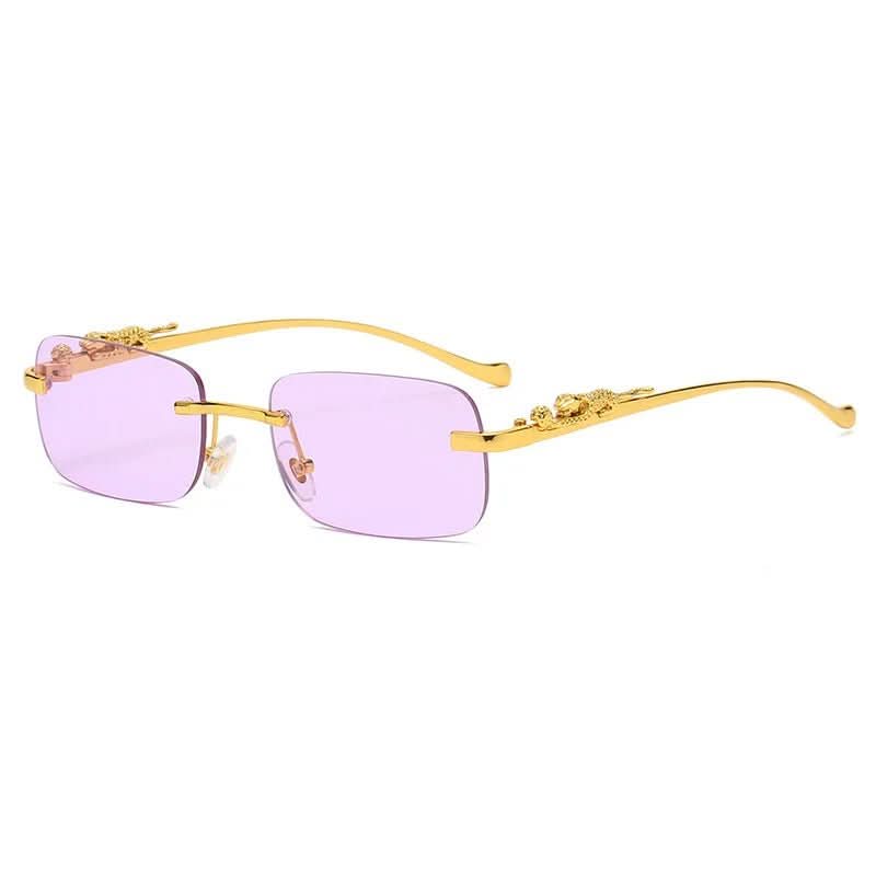 LeophaZe | Men's Rimless Sunglasses – Leopard Head Design, UV400 Protection 8