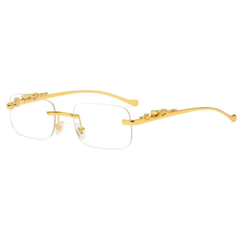 LeophaZe | Men's Rimless Sunglasses – Leopard Head Design, UV400 Protection 9